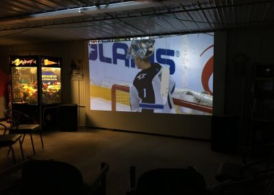 Games and movies on big screen campground